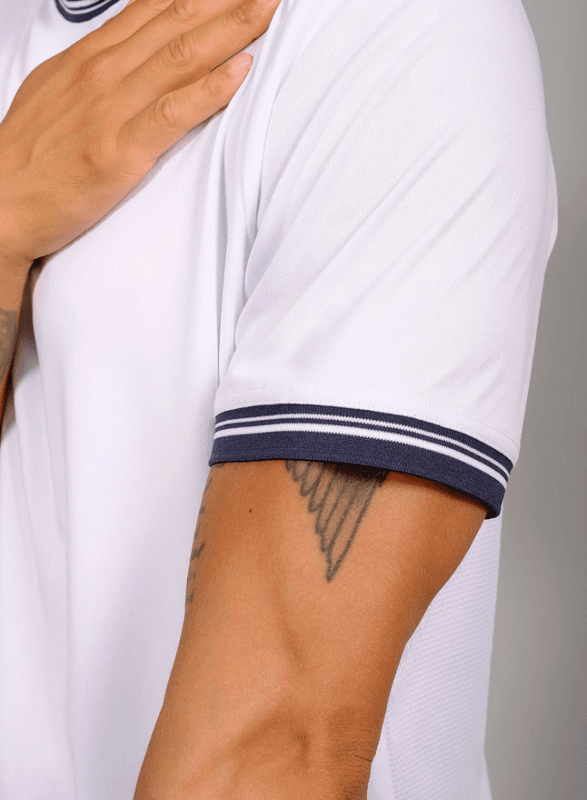 RS Men's Performance Tee - Crew Neck REC (White / Navy)