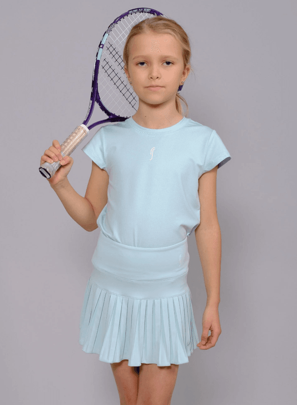 RS Girl's Match Skirt (Soft Teal / White)