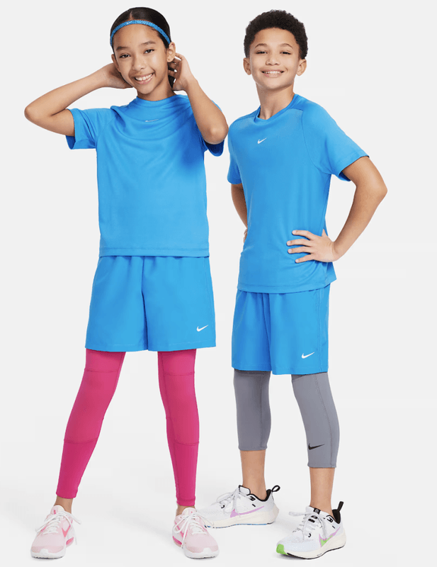 Nike Boy's Dri-FIT Multi Woven Shorts (Light Photo Blue / Hvit)