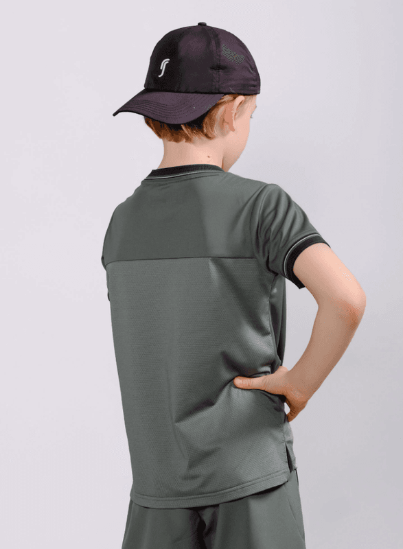 RS Junior Performance Tee - Crew Neck (Court Green / Court White)