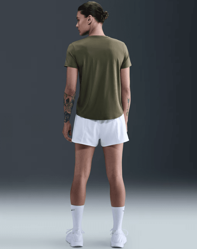 Nike One Classic Women's Dri-FIT Short Sleeve Top (Medium Olive / White)