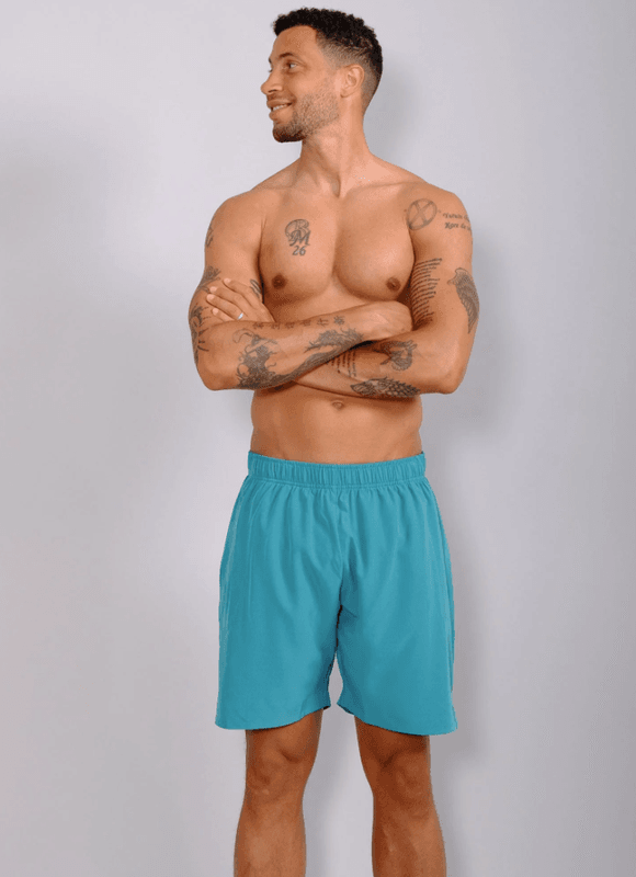 RS Men's Performance Shorts REC (Striking Teal / White)